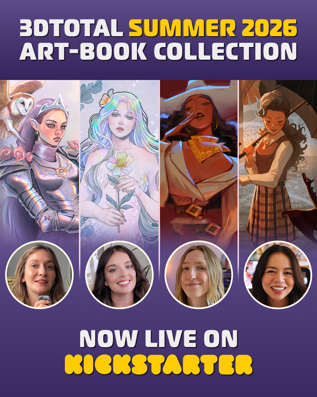 3dtotal Summer 2026 Art-Book Collection - Now Live on Kickstarter