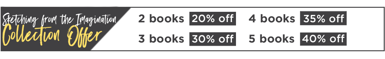 Sketching from the Imagination Offer: 2 for 20% off, 3 for 30% off, 4 for 35% off, 5+ for 40% off