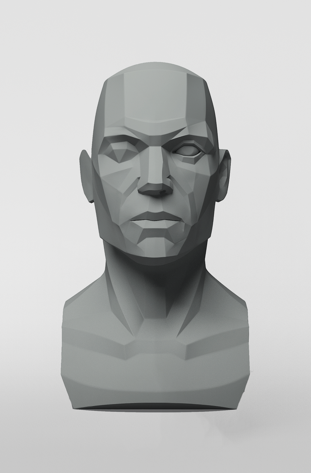 3d male bust