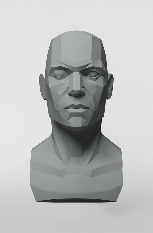 3dtotal Anatomy: Male planar bust – 3dtotal shop