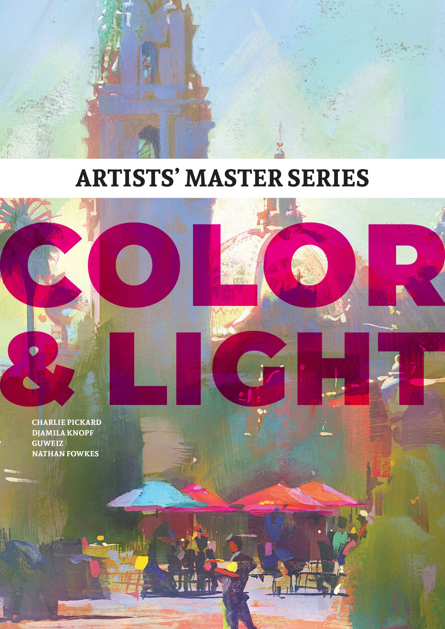 Traditional art style showing a cafe as the book cover saying 'Artists' Master Series: Color and Light' 
