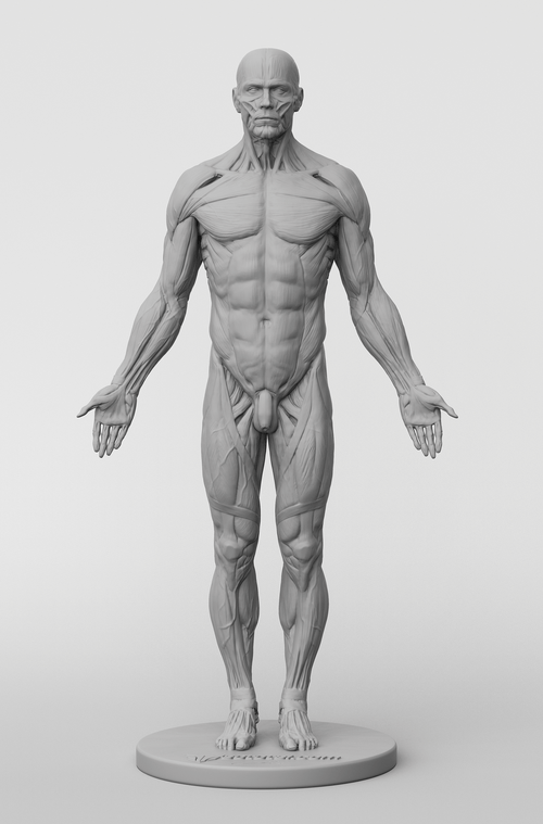 3dtotal Anatomy: male full-écorché figure – 3dtotal shop