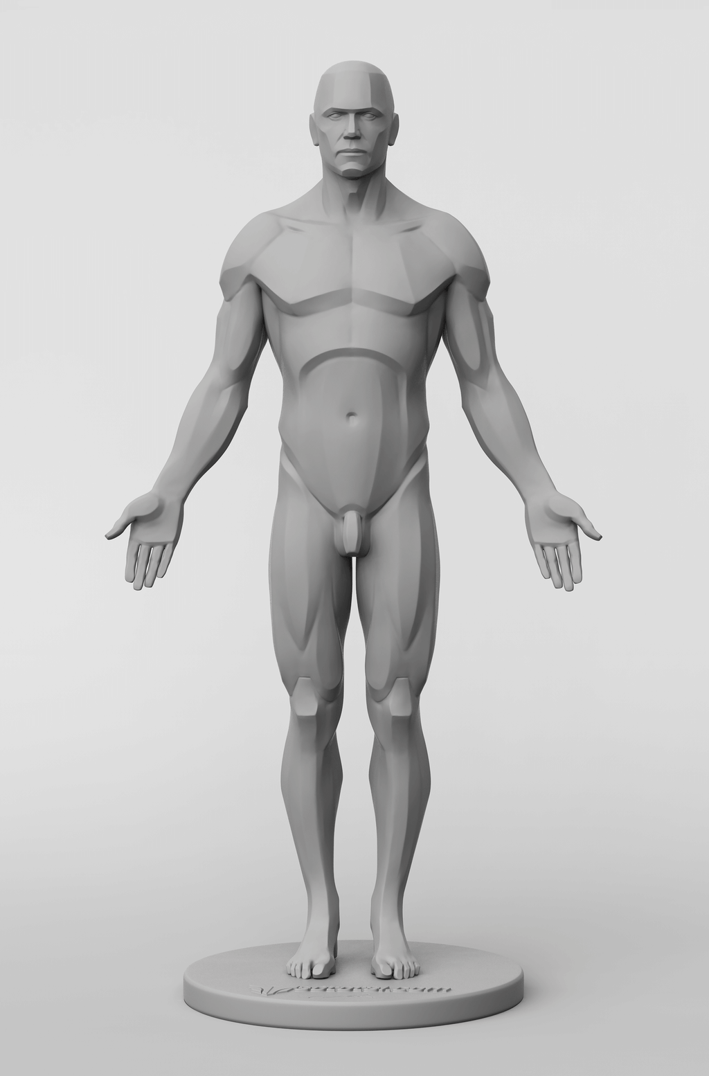 3dtotal Anatomy: male planar figure