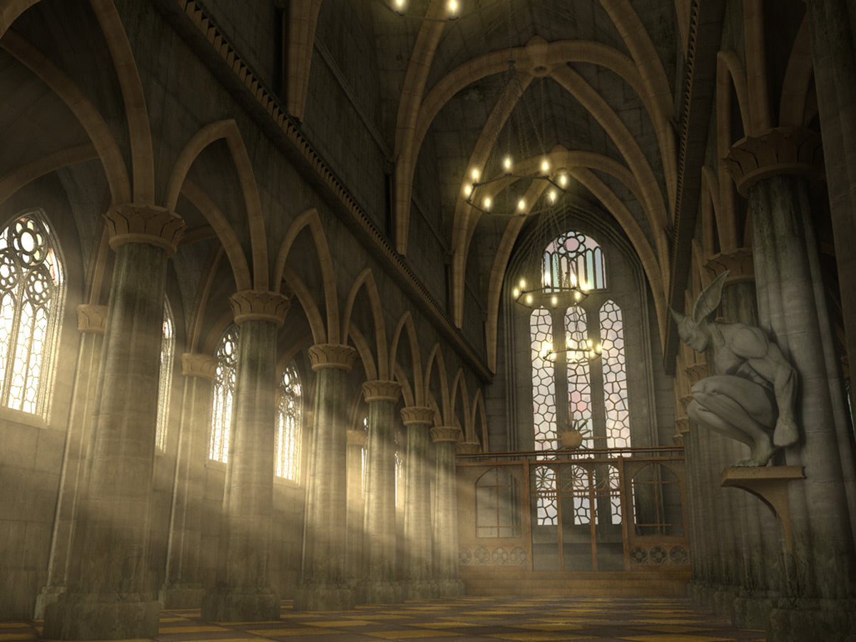 Gothic Church Interior Creation - Cinema 4D (Download Only)