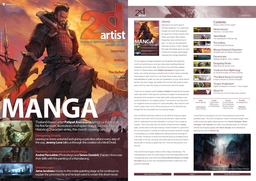 2DArtist: Issue 076 - April 2012 (Download Only)