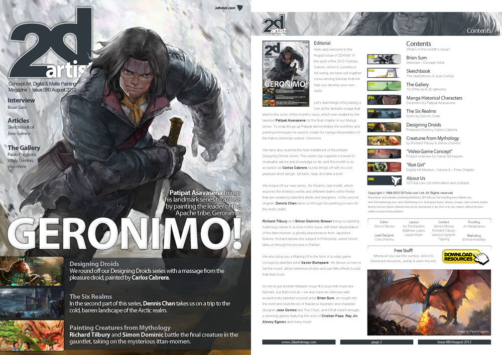 2DArtist: Issue 080 - August 2012 (Download Only)