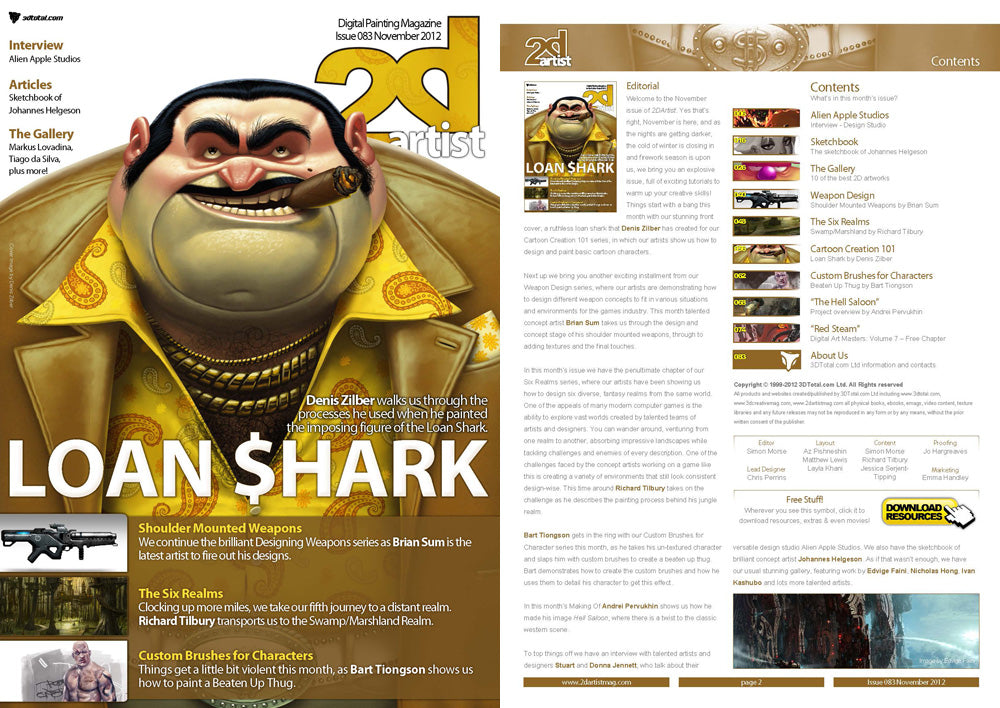 2DArtist: Issue 083 - November 2012 (Download Only)
