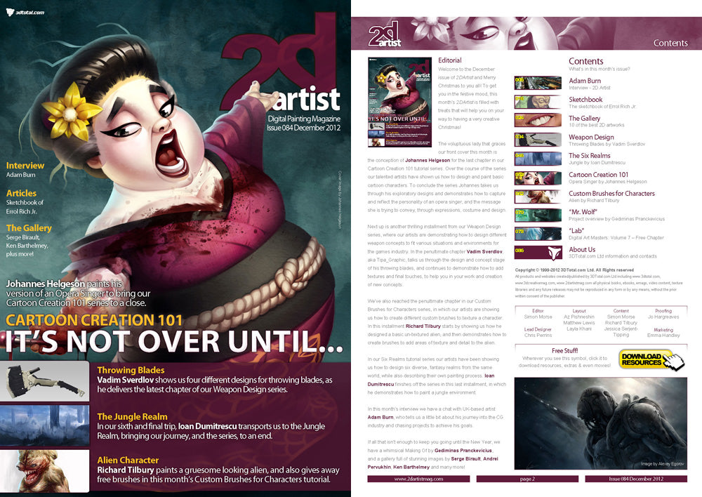 2DArtist: Issue 084 - December 2012 (Download Only)