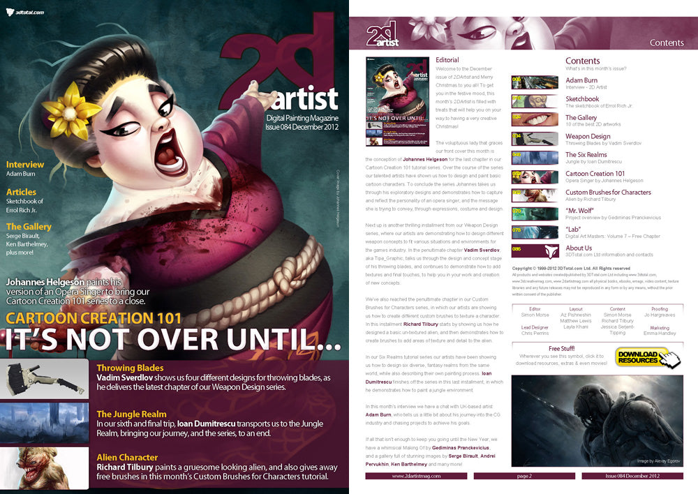 2DArtist: Issue 084 - December 2012 (Download Only)