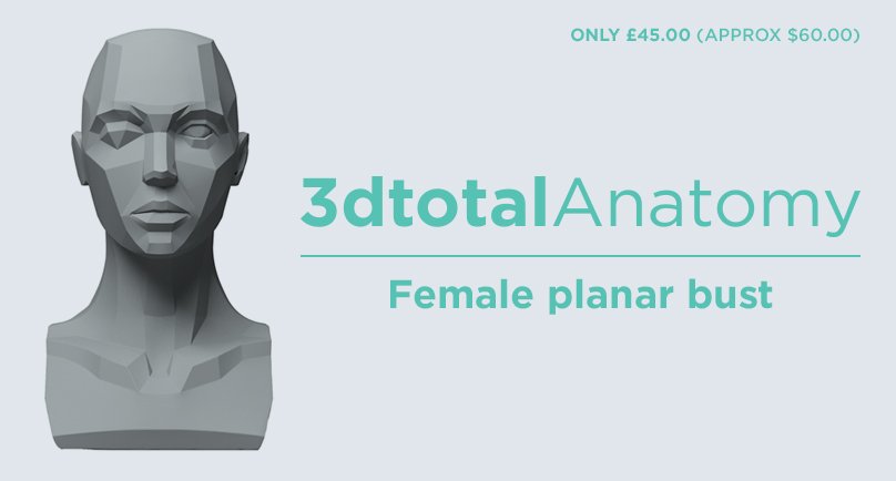 3dtotal Anatomy: Female planar bust