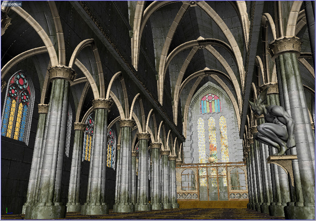 Gothic Church Interior Creation - Cinema 4D (Download Only)