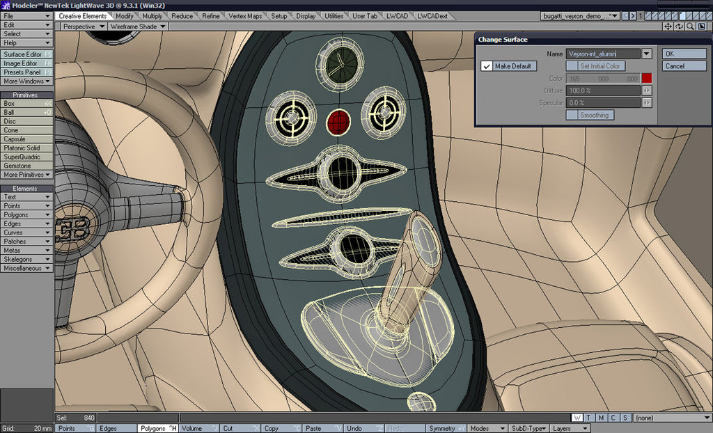 Bugatti Veyron - LightWave (Download Only)