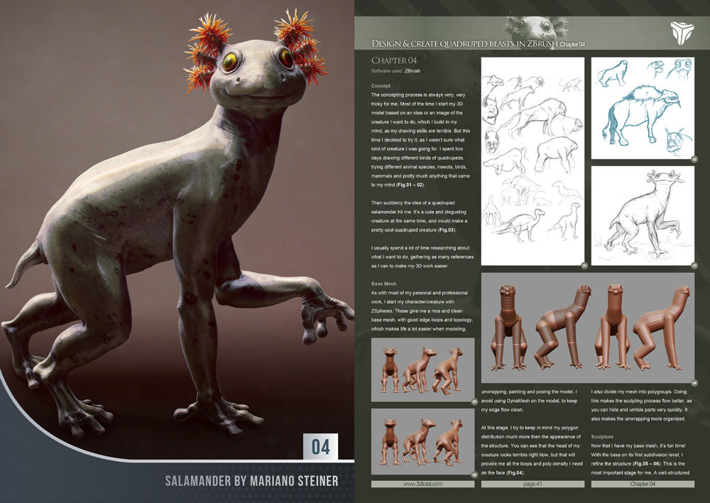 Design & create quadruped beasts in ZBrush (Download Only)