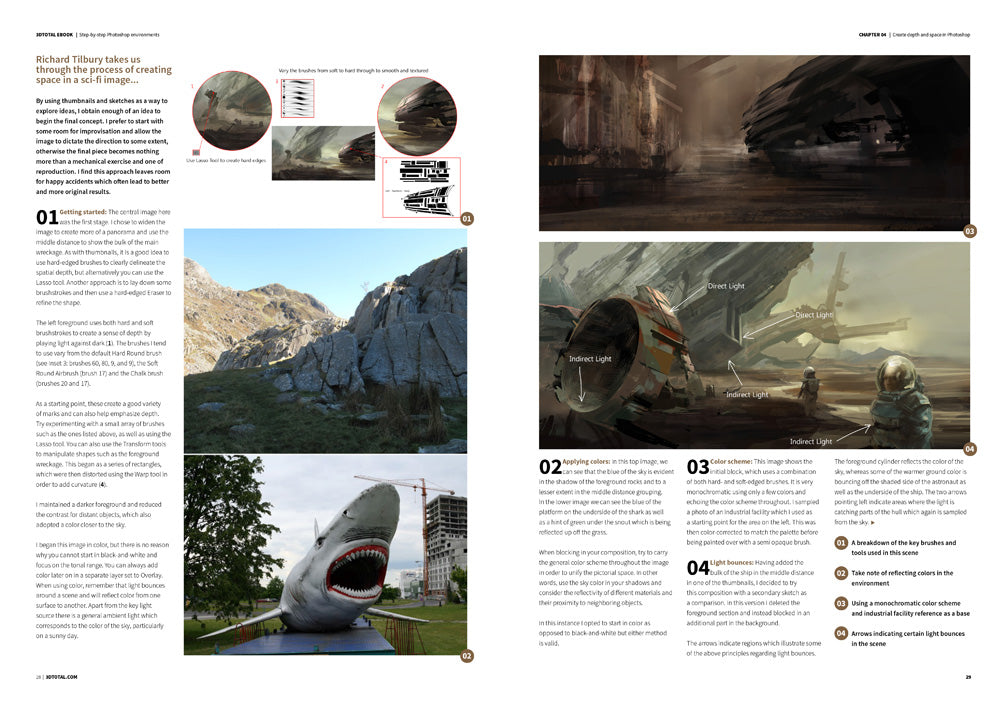 Step-by-step Photoshop environments (Download Only)