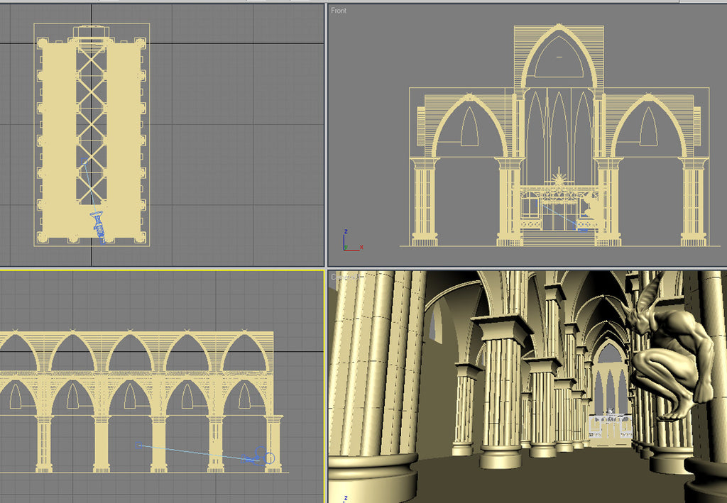 Gothic Church Interior Creation - 3ds Max (Download Only)