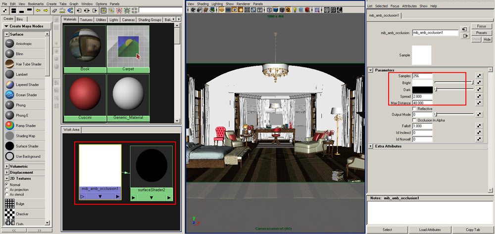 Lighting La Salle Maya Mental Ray (Download Only)