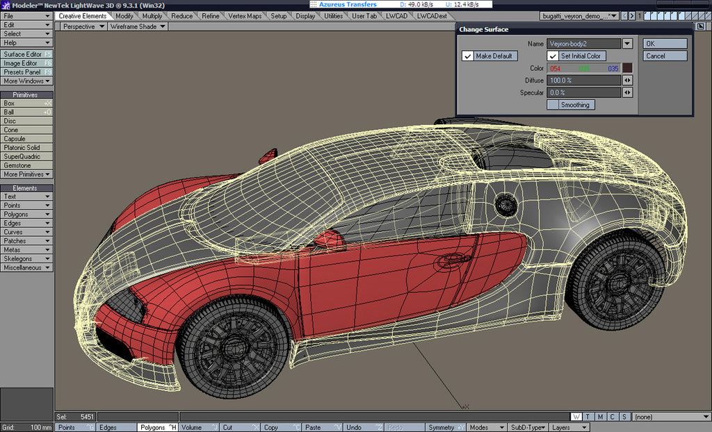 Bugatti Veyron - LightWave (Download Only)