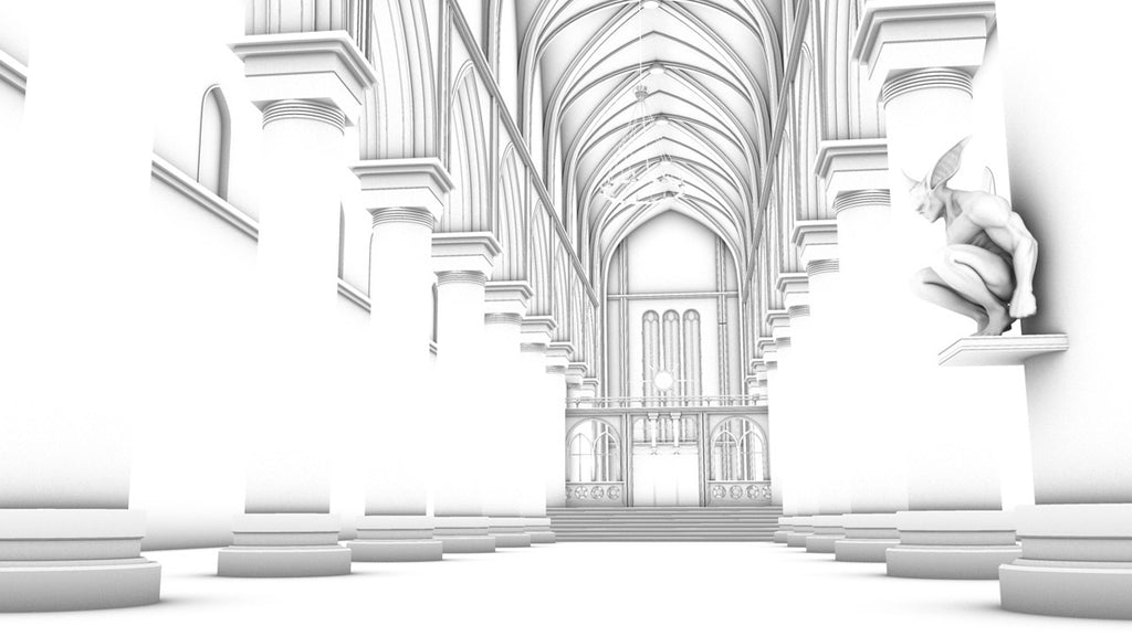Gothic Church Interior Creation - Maya (Download Only)