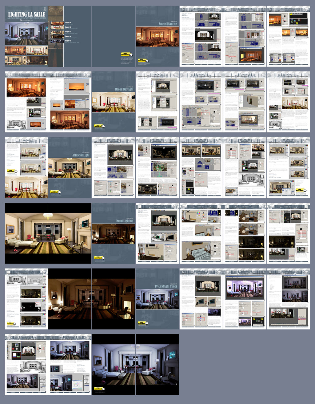 Lighting La Salle Maya Mental Ray (Download Only)