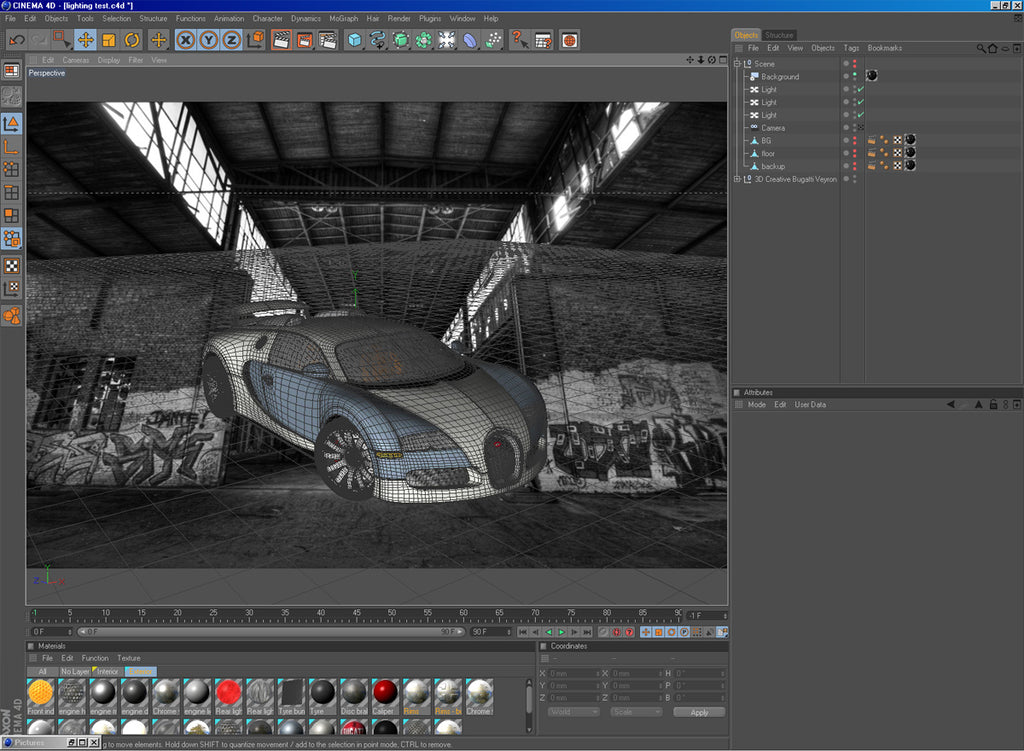 Bugatti Veyron - Cinema 4D (Download Only)